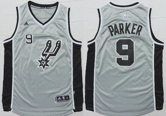 Tony Parker Revolution San Antonio Spurs gray jersey