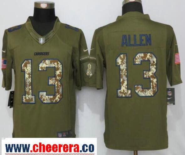 Keenan Allen Los Angeles Chargers green Salute To Service jersey