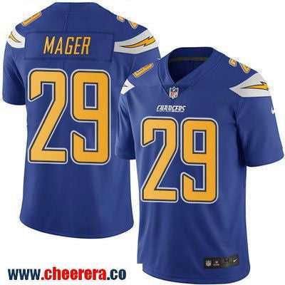 Craig Mager Los Angeles Chargers royal Color Rush jersey