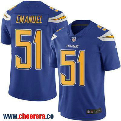 Kyle Emanuel Los Angeles Chargers royal Color Rush jersey