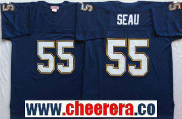 Junior Seau Los Angeles Chargers blue Throwback jersey