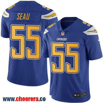 Junior Seau Los Angeles Chargers royal Color Rush jersey