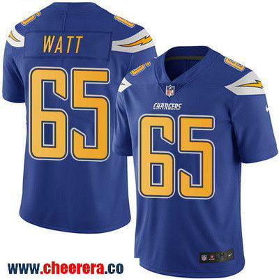 Chris Watt Los Angeles Chargers royal Color Rush jersey