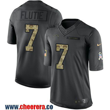 Doug Flutie Los Angeles Chargers black Salute To Service jersey