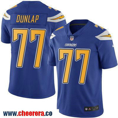 King Dunlap Los Angeles Chargers royal Color Rush jersey