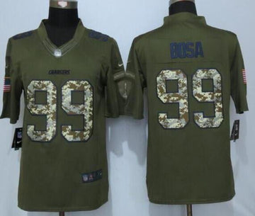 Joey Bosa Los Angeles Chargers green Salute To Service jersey