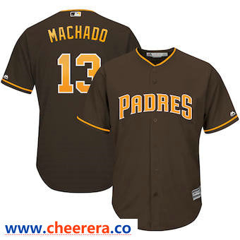 Manny Machado Majestic San Diego Padres brown jersey