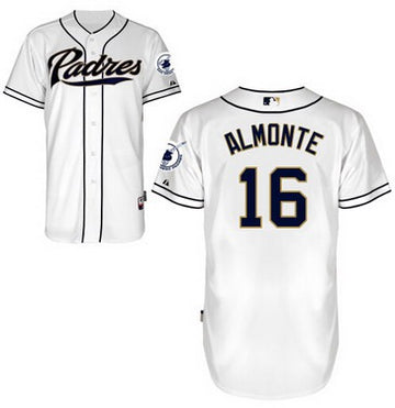 Abraham Almonte San Diego Padres white jersey