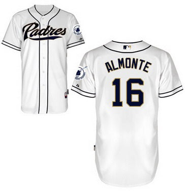 Abraham Almonte San Diego Padres white jersey