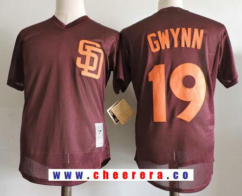 Tony Gwynn San Diego Padres brown Throwback jersey
