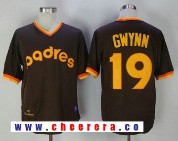 Tony Gwynn San Diego Padres brown Throwback jersey