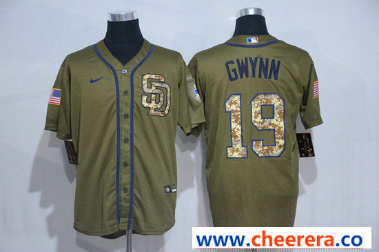Tony Gwynn San Diego Padres olive jersey
