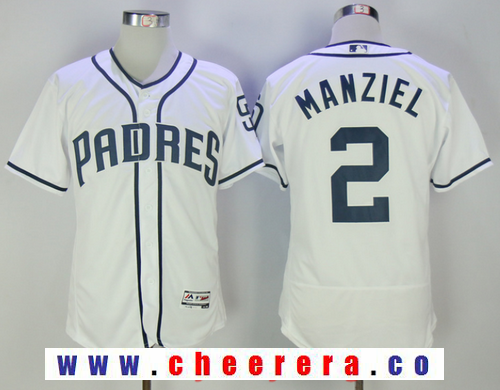 Johnny Manziel San Diego Padres white Home jersey