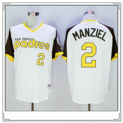 Johnny Manziel San Diego Padres white Cooperstown jersey