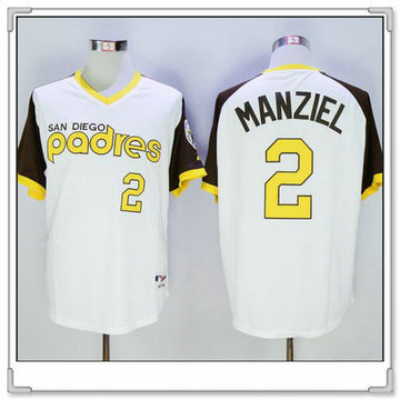Johnny Manziel San Diego Padres white Cooperstown jersey