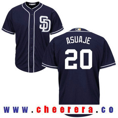 Carlos Asuaje San Diego Padres navy jersey