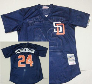 Rickey Henderson Mitchell Ness San Diego Padres navy Cooperstown jersey