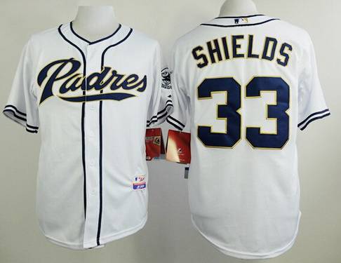 James Shields San Diego Padres white jersey