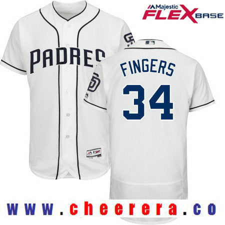Rollie Fingers San Diego Padres white Home jersey