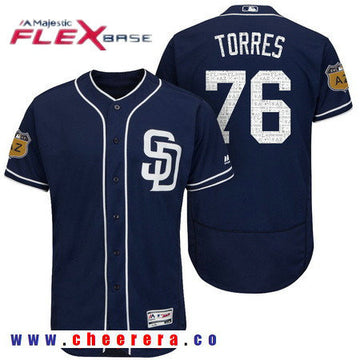 Jose Torres San Diego Padres navy jersey