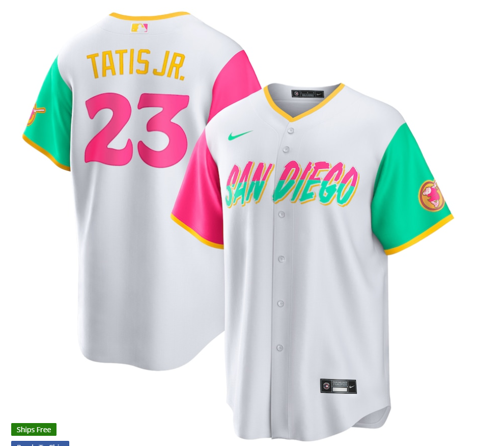 Fernando Tatis Jr Nike San Diego Padres white City Connect jersey