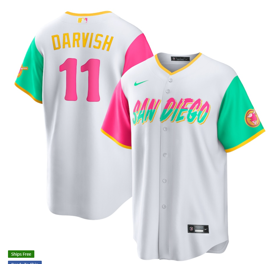 Yu Darvish Nike San Diego Padres white City Connect jersey