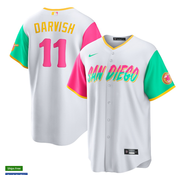 Yu Darvish Nike San Diego Padres white City Connect jersey