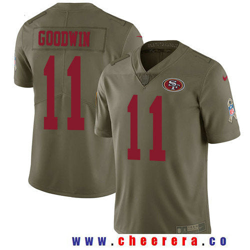Marquise Goodwin San Francisco 49ers olive Salute To Service jersey