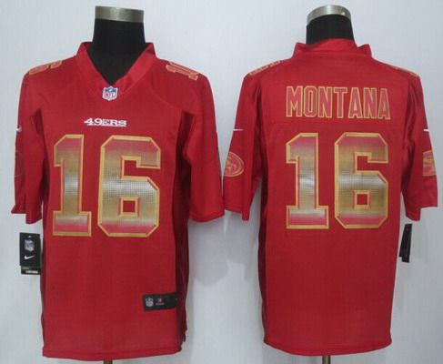 Joe Montana San Francisco 49ers red Fashion jersey