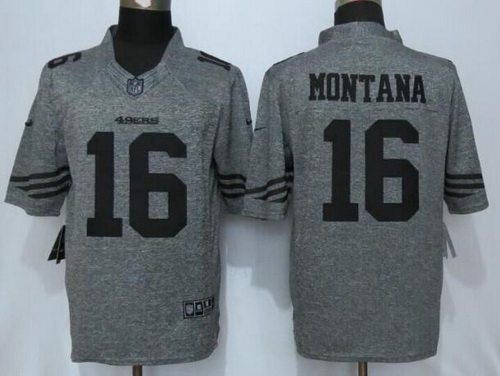 Joe Montana San Francisco 49ers gray Limited jersey