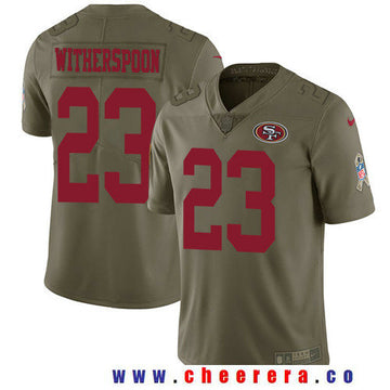 Ahkello Witherspoon San Francisco 49ers olive Salute To Service jersey