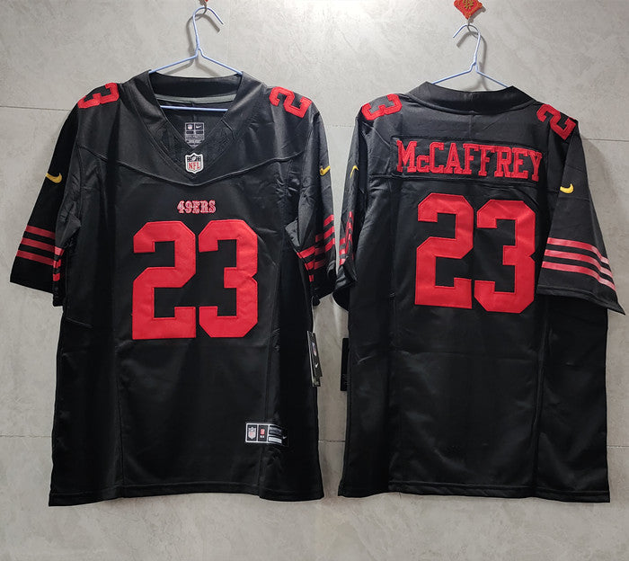 Christian McCaffrey San Francisco 49ers black Vapor jersey