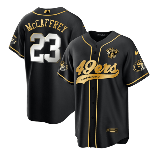 Christian McCaffrey San Francisco 49ers black jersey