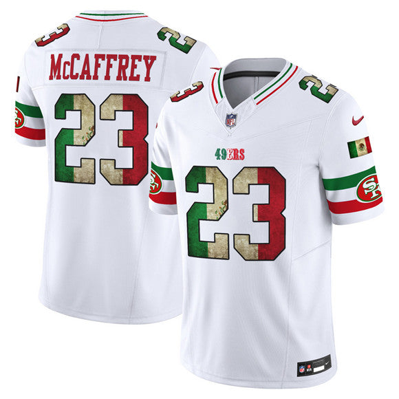Christian McCaffrey San Francisco 49ers white Vapor jersey