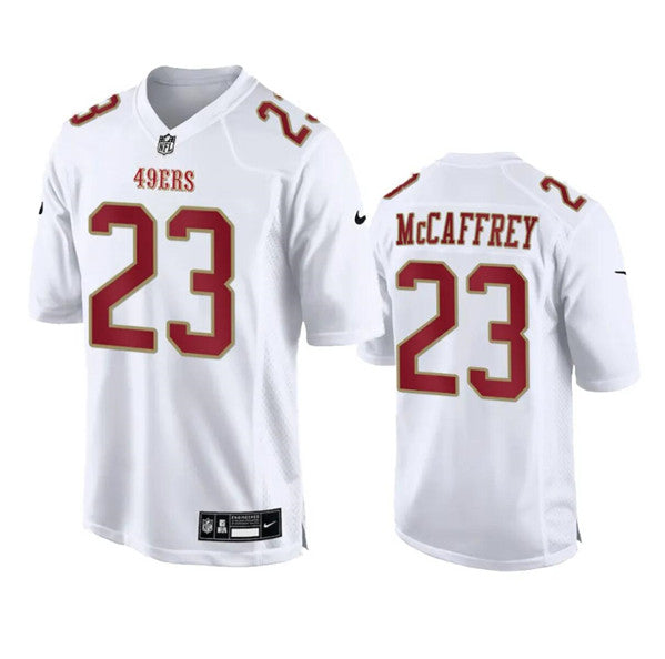 Christian McCaffrey San Francisco 49ers white Vapor jersey