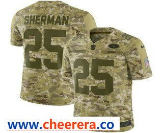 Richard Sherman San Francisco 49ers camo Salute To Service jersey