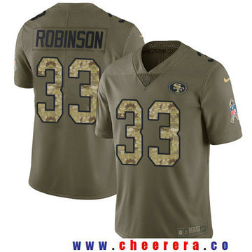 Rashard Robinson San Francisco 49ers olive Salute To Service jersey