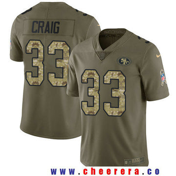 Roger Craig San Francisco 49ers olive Salute To Service jersey