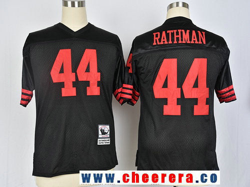 Tom Rathman San Francisco 49ers black Throwback jersey