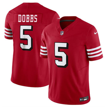 Josh Dobbs New San Francisco 49ers red Vapor jersey