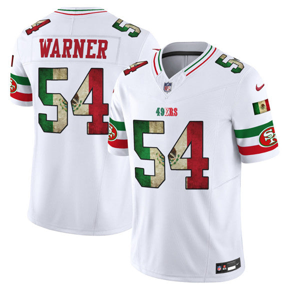 Fred Warner San Francisco 49ers white Vapor jersey