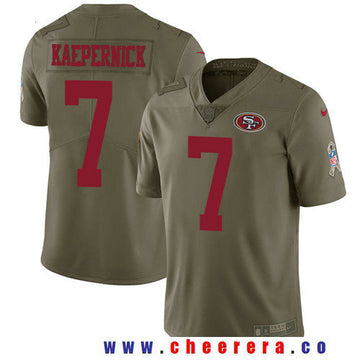Colin Kaepernick San Francisco 49ers olive Salute To Service jersey