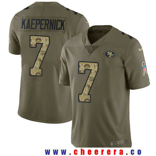 Colin Kaepernick San Francisco 49ers olive Salute To Service jersey