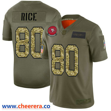Jerry Rice San Francisco 49ers olive Salute To Service jersey