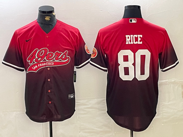 Jerry Rice San Francisco 49ers red jersey