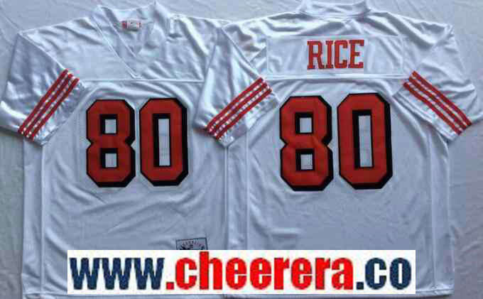 Jerry Rice San Francisco 49ers white Throwback jersey