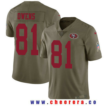 Terrell Owens San Francisco 49ers olive Salute To Service jersey