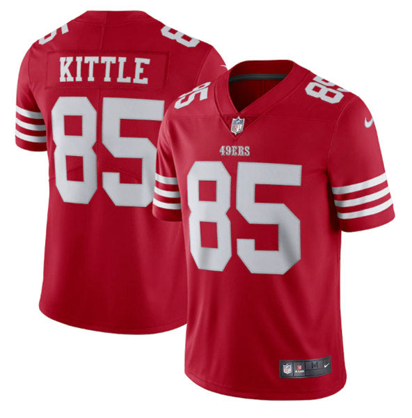 George Kittle San Francisco 49ers scarlet Vapor jersey