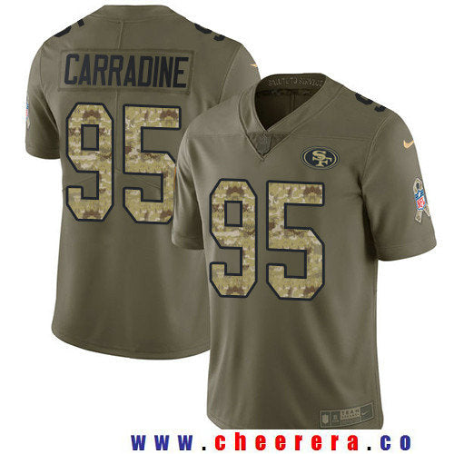 Tank Carradine San Francisco 49ers olive Salute To Service jersey