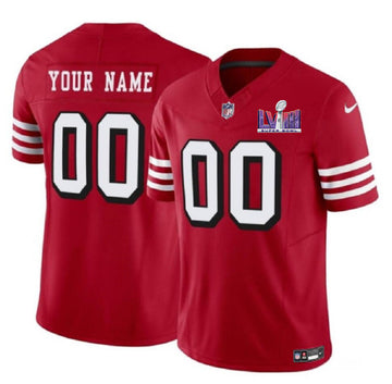 Custom San Francisco 49ers red Vapor jersey